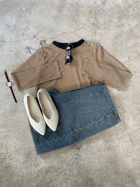 「アイテム（その他）」を使った、トレンド服のイタフラさん（レディース・157cm）の秋コーディネート
