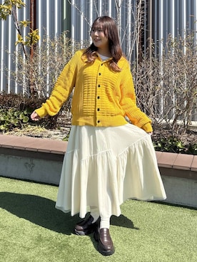 「LOWRYS FARM（ローリーズファーム）のＵＳＥＦＵＬシアープルオーバー　580950（Tシャツ/カットソー、ホワイト系）」を使った、かっさーさん（レディース・160cm）の春コーディネート