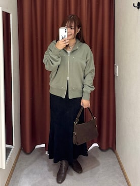 「LOWRYS FARM（ローリーズファーム）のアイテム（スカート）」を使った、かっさーさん（レディース・160cm）の秋コーディネート