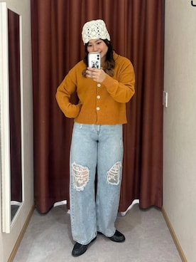 「LOWRYS FARM（ローリーズファーム）のレースデニム　601055（デニムパンツ、ブルー系）」を使った、かっさーさん（レディース・160cm）の春コーディネート
