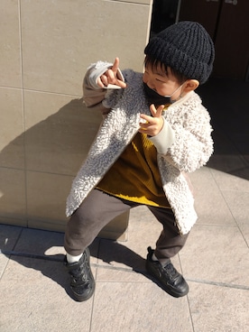 「fifth（フィフス）のアイテム（帽子）」を使った、ふーさん（キッズ・100cm）の冬コーディネート