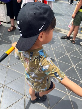 「crocs（クロックス）のアイテム」を使った、ふーさん（キッズ・100cm）の夏コーディネート