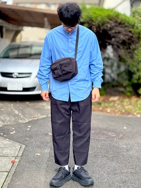 「アイテム（ショルダーバッグ）」を使った、kei*さん（メンズ・179cm・40代）の秋コーディネート