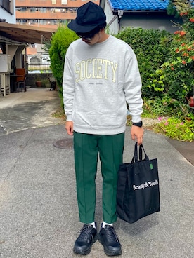 「green label relaxing（グリーンレーベルリラクシング）のアイテム（帽子）」を使った、kei*さん（メンズ・179cm）の秋コーディネート