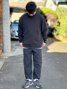 「アイテム（スウェット）」を使った、kei*さん（メンズ・179cm）の秋コーディネート