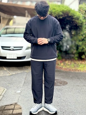 「アイテム（スニーカー）」を使った、kei*さん（メンズ・179cm・40代）の冬コーディネート