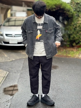 「Levi's（リーバイス）のアイテム」を使った、kei*さん（メンズ・179cm）の冬コーディネート