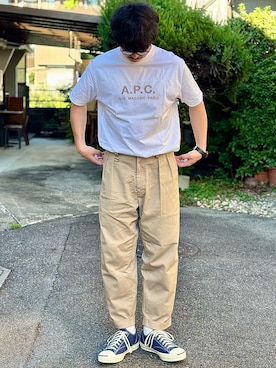 「A.P.C.（アーペーセー）のアイテム」を使った、kei*さん（メンズ・179cm）の秋コーディネート