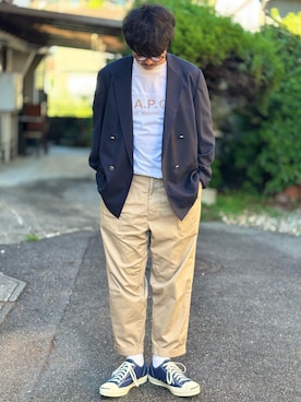 「A.P.C.（アーペーセー）のアイテム」を使った、kei*さん（メンズ・179cm）の秋コーディネート