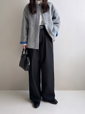 「アイテム（カーディガン/ボレロ）」を使った、Ayumiさん（レディース・158cm）の秋コーディネート