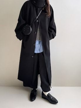 「アイテム（ショルダーバッグ）」を使った、Ayumiさん（レディース・158cm）の冬コーディネート