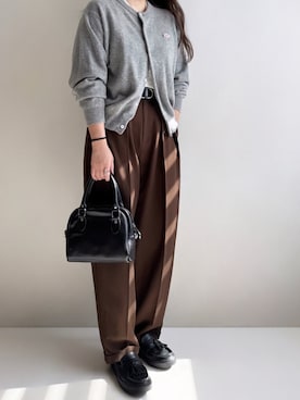 「アイテム（カーディガン/ボレロ）」を使った、Ayumiさん（レディース・158cm）の秋コーディネート