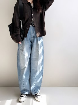 「アイテム（パンツ）」を使った、Ayumiさん（レディース・158cm）の秋コーディネート