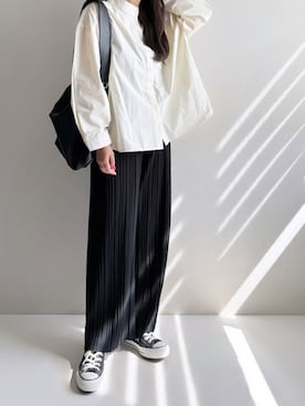「アイテム（トップス）」を使った、Ayumiさん（レディース・158cm）の夏コーディネート