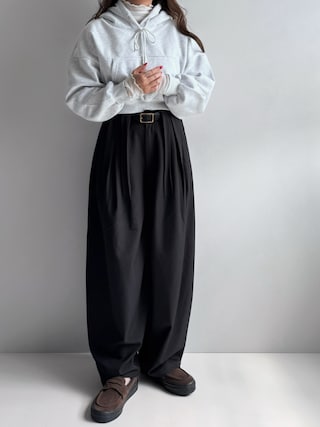 「ad thie(アドティエ)のギャザーデザイン ハイネックシアートップス(Tシャツ/カットソー)」を使った、Ayumiさん(レディース・158cm)の秋コーディネート