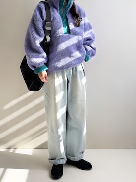 「アイテム（ローファー）」を使った、Ayumiさん（レディース・158cm）の秋コーディネート