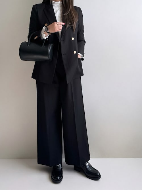 パンツタイプが選べる】テーラードジャケット テーパードパンツ ワイド
