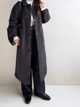 「アイテム（スラックス）」を使った、Ayumiさん（レディース・158cm）の冬コーディネート