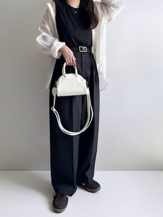 「CLOTHY（クロシィ）の【デイリーで使える万能アイテム！】太リブ使いノースリトップス（タンクトップ）」を使った、Ayumiさん（レディース・158cm）の夏コーディネート