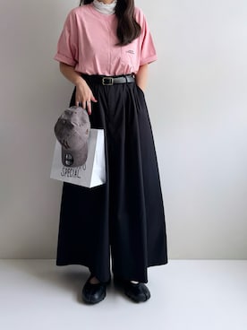 「アイテム（帽子）」を使った、Ayumiさん（レディース・158cm）の夏コーディネート