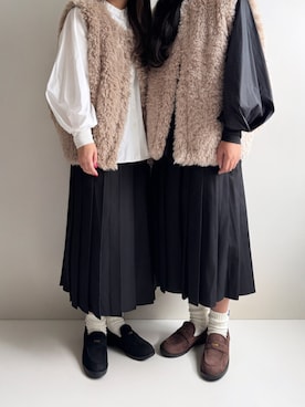 「アイテム（レッグウェア）」を使った、Ayumiさん（レディース・158cm）の秋コーディネート