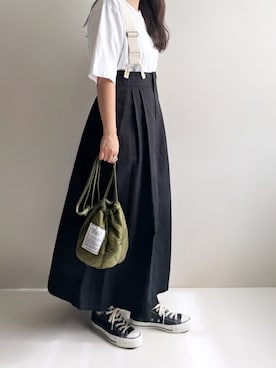 「アイテム（スカート）」を使った、Ayumiさん（レディース・158cm）の秋コーディネート