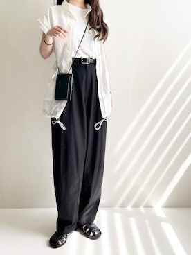 「HANES（ヘインズ）のアイテム」を使った、Ayumiさん（レディース・158cm）の春コーディネート