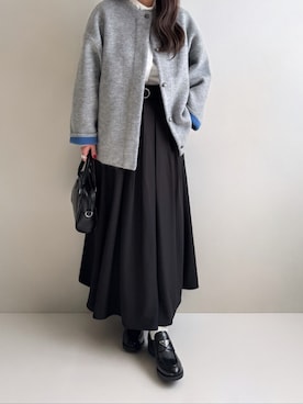 「アイテム（ベルト）」を使った、Ayumiさん（レディース・158cm）の秋コーディネート