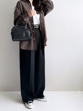 「アイテム（パンツ）」を使った、Ayumiさん（レディース・158cm）の夏コーディネート