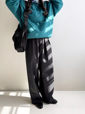 「アイテム（ローファー）」を使った、Ayumiさん（レディース・158cm）の秋コーディネート