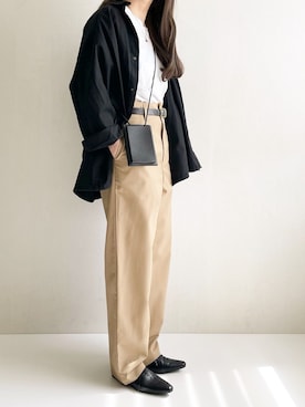 「しまむら（シマムラ）のアイテム（スラックス）」を使った、Ayumiさん（レディース・158cm）の秋コーディネート