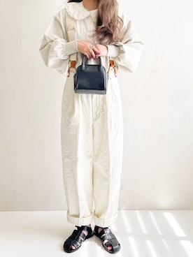 「Lee（リー）のアイテム（その他パンツ）」を使った、Ayumiさん（レディース・158cm）の春コーディネート