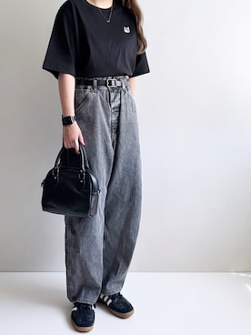 「Maison Kitsune（メゾンキツネ）のアイテム」を使った、Ayumiさん（レディース・158cm）の春コーディネート