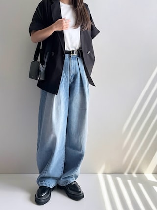 Ayumi｜MIRROR STOKEのデニムパンツを使ったコーディネート - WEAR