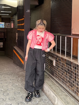 「アイテム（ブレスレット）」を使った、KAGARIさん（レディース・153cm）の夏コーディネート