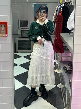 「アイテム（チョーカー）」を使った、KAGARIさん（レディース・153cm）の秋コーディネート