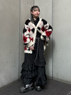 「アイテム（チョーカー）」を使った、KAGARIさん（レディース・153cm）の秋コーディネート