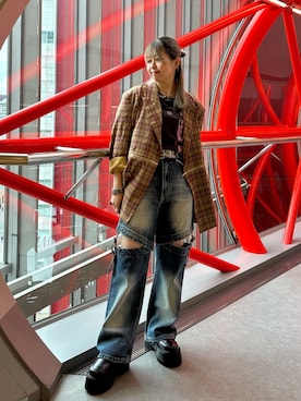 「アイテム（ブレスレット）」を使った、KAGARIさん（レディース・153cm）の夏コーディネート