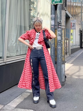 「アイテム（ブレスレット）」を使った、KAGARIさん（レディース・153cm）の春コーディネート