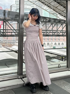 「アイテム（ブレスレット）」を使った、KAGARIさん（レディース・153cm）の春コーディネート