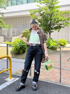 「アイテム（ブレスレット）」を使った、KAGARIさん（レディース・153cm）の春コーディネート