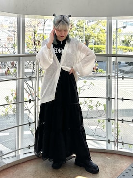 「アイテム（ブレスレット）」を使った、KAGARIさん（レディース・153cm）の春コーディネート