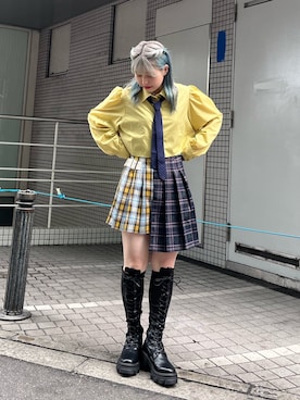 「jouetie（ジュエティ）のアイテム（ブーツ）」を使った、KAGARIさん（レディース・153cm）の冬コーディネート