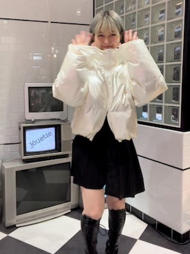 「jouetie（ジュエティ）のアイテム（ダウンジャケット/コート）」を使った、KAGARIさん（レディース・153cm）の冬コーディネート