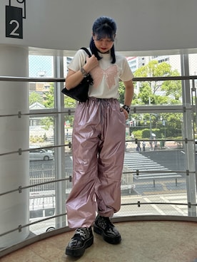 「アイテム（ブレスレット）」を使った、KAGARIさん（レディース・153cm）の夏コーディネート