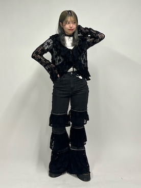 「アイテム（チョーカー）」を使った、KAGARIさん（レディース・153cm）の夏コーディネート