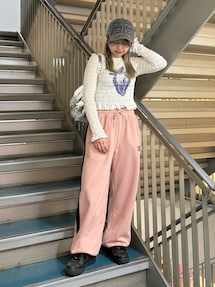 JieDa スウェットパンツ　ワイドパンツ ダブルニー Jieda（ジエダ）の「SWEAT OVERDYE WIDE PANTS（その他パンツ