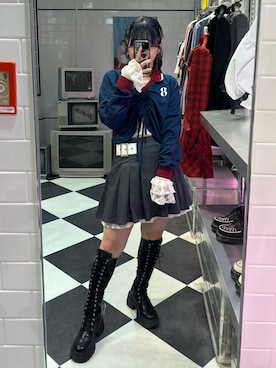 「アイテム（チョーカー）」を使った、KAGARIさん（レディース・153cm）の秋コーディネート