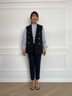 「INED CLARO（イネドクラロ）のアイテム（テーラードジャケット）」を使った、しおりさん（レディース・164cm）の春コーディネート