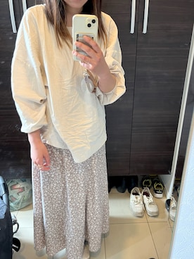 「LAUIR（ラウアー）のアイテム（シャツ/ブラウス）」を使った、mn___aiz5123さん（レディース・151cm）の春コーディネート